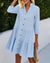 Shirt dress with Mao collar and buttons