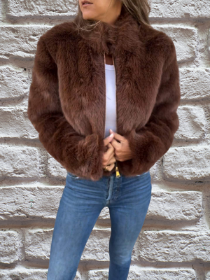 Esra™ - Luxury Faux Fur Coat