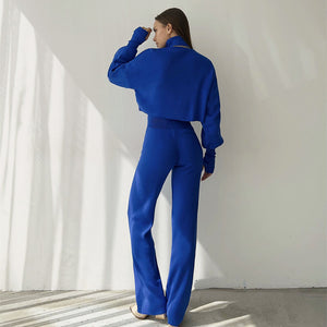 Chloé Knit Turtleneck Crop and Pants Set