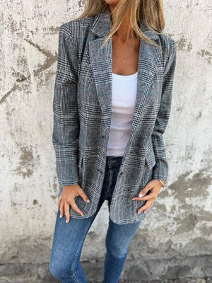 Diana™ | Elegant Winter Check Blazer for Women