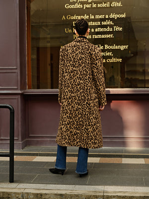 Long Leopard Print Coat