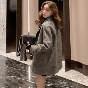 Oversized Wool Coat with Classic Design