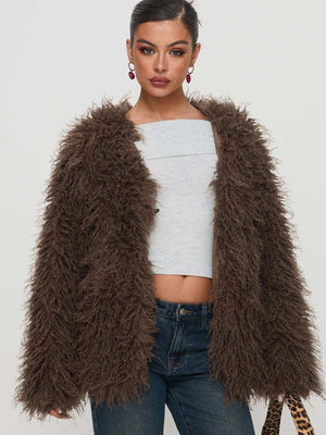 Glam Faux Fur Jacket for Winter