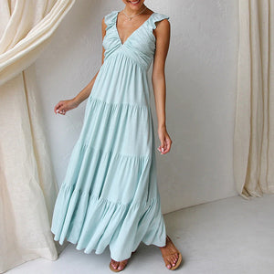 Isabella Long Summer Dress with Ruffles