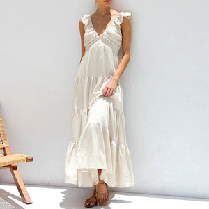 Isabella Long Summer Dress with Ruffles