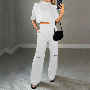 Amanda Set: Crop Top and High Waisted Pants