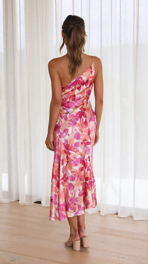 Aly Floral One Shoulder Dress