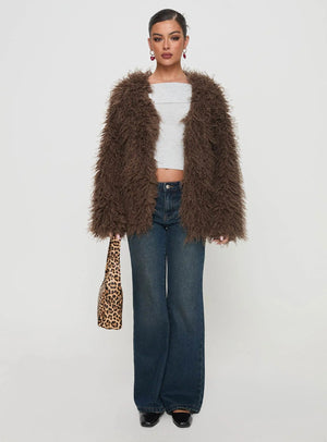 Glam Faux Fur Jacket for Winter