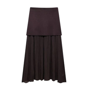 Annie Knitted Combined Set with Pleated Skirt