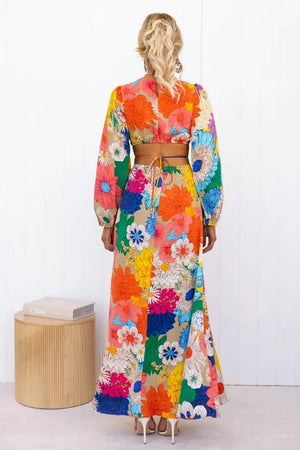 Florence - Floral Puff Sleeve Maxi Dress