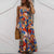 Vibrant Floral Print Square Neck Long Dress