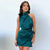 Elena Elegance Satin Halter Neck Dress