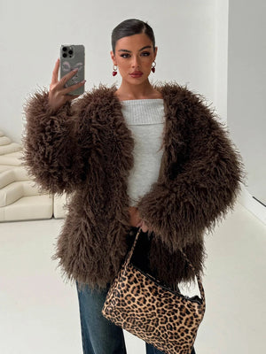 Glam Faux Fur Jacket for Winter