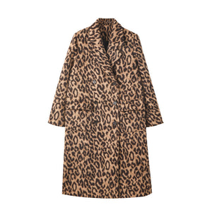 Long Leopard Print Coat