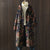 Long Vintage Style Coat with Floral Print