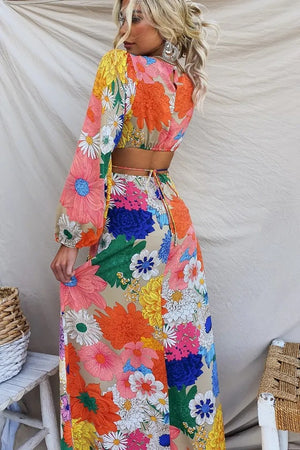 Florence - Floral Puff Sleeve Maxi Dress