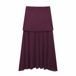 Annie Knitted Combined Set with Pleated Skirt