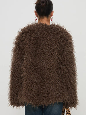 Glam Faux Fur Jacket for Winter