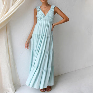 Isabella Long Summer Dress with Ruffles