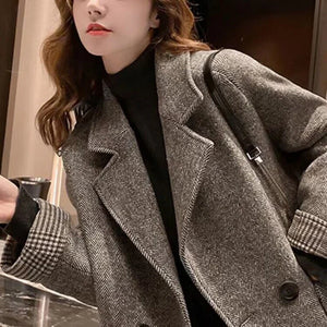 Oversized Wool Coat with Classic Design