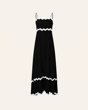 Long contrast capri dress