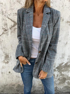 Diana™ | Elegant Winter Check Blazer for Women