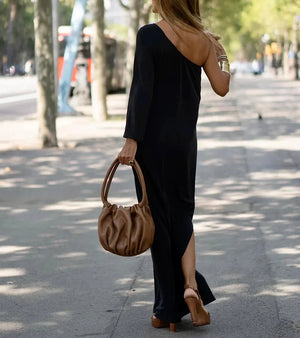 Elegantly Flowy One Shoulder Dress