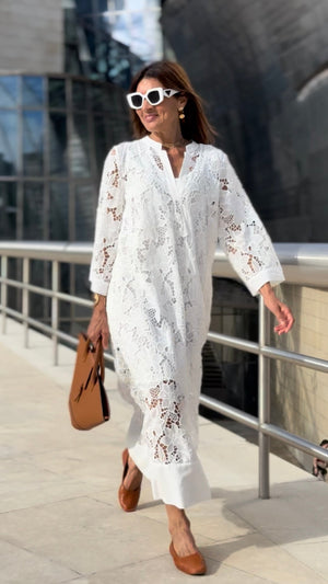 Catalina White Lace Dress