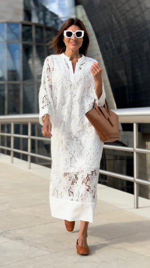 Catalina White Lace Dress