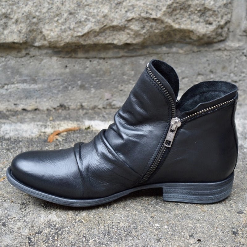 Simone - Elegant leather ankle boots for ladies