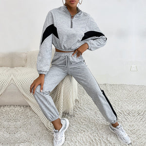 Ariya Sweatshirt Set Crop Blouse and Pants