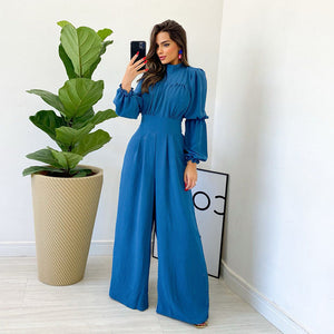 High Neckline Maxi Jumpsuit