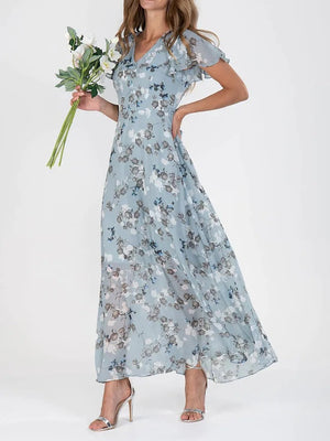 Julie Long Floral Dress