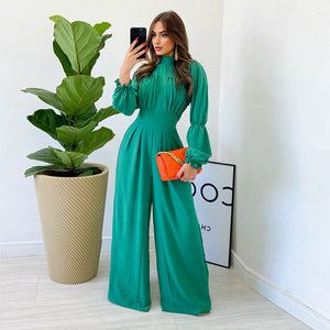 High Neckline Maxi Jumpsuit