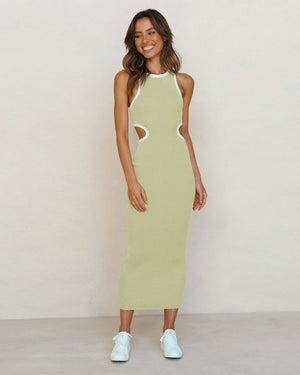 Kendall Tricot Fitted Dress with Cutouts
