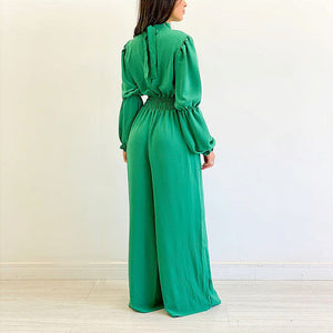 High Neckline Maxi Jumpsuit