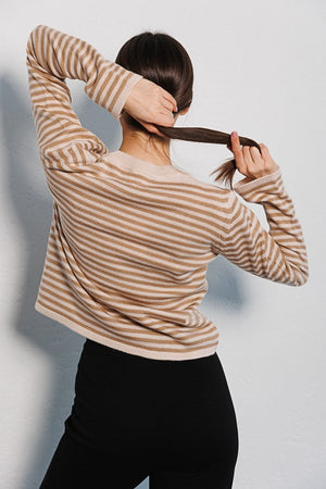 Amelia Striped Long Sleeve Sweater