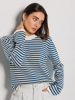 Amelia Striped Long Sleeve Sweater