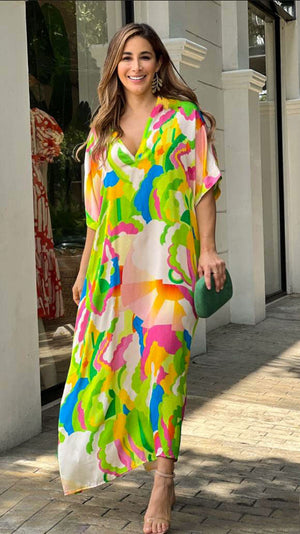 Lola Printed Long Loose Dress