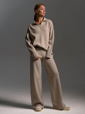 Lotus Knitted Sweater and Pants Set