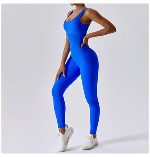 Gym Jumpsuit Long Ribbed