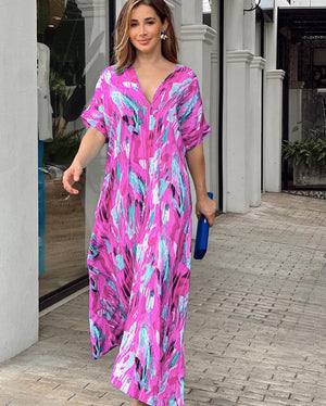 Lola Printed Long Loose Dress