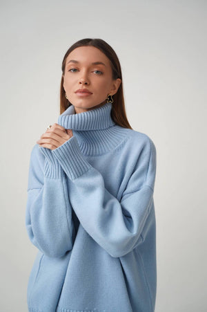 Chaleur Tricot Oversize Turtleneck Sweater