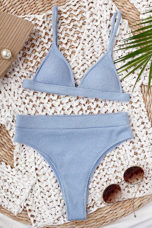 Triangle Top Bikini and Texturized Hot Pant Thong