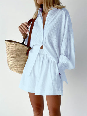 Beach shirt and shorts set