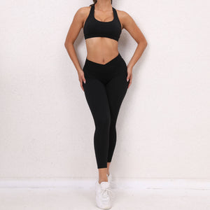 Camouflaged Top and Legging Pants Set