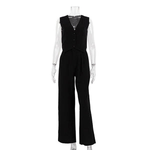 Candice Vest and Tailoring Pants Set