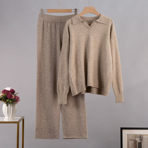 Lotus Knitted Sweater and Pants Set