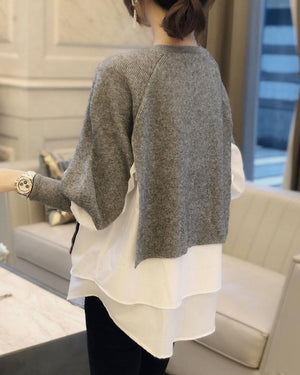 Blouse Oversize Sweater Puffed Sleeves