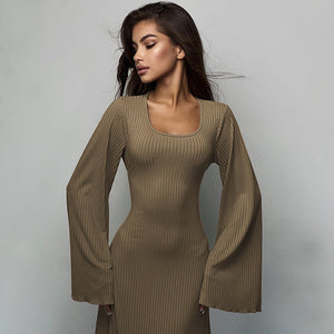 Sarah Long Bell Sleeves Dress